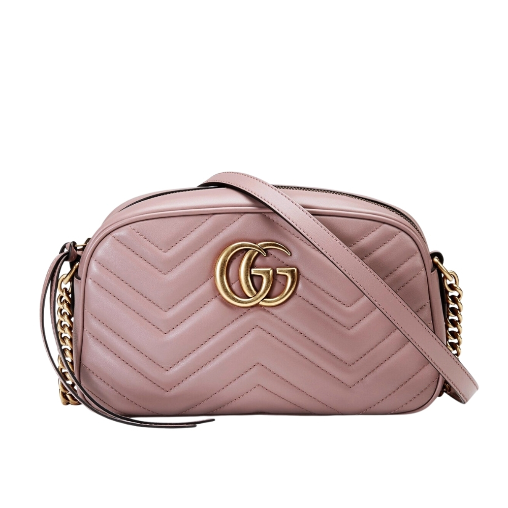 GUCCI GG MARMONT SMALL SHOULDER BAG PINK 24CM 447632 DTD1T 5729 GUCCI