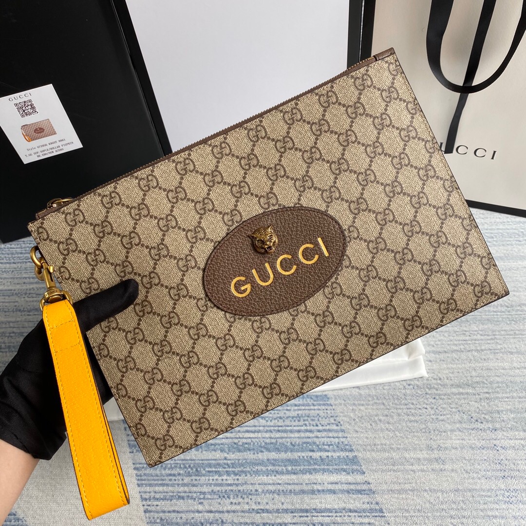 GUCCI NEO VINTAGE SUPREME POUCH Neo 30CM BEGIE 473956 K9GOT 8861 - Image 6