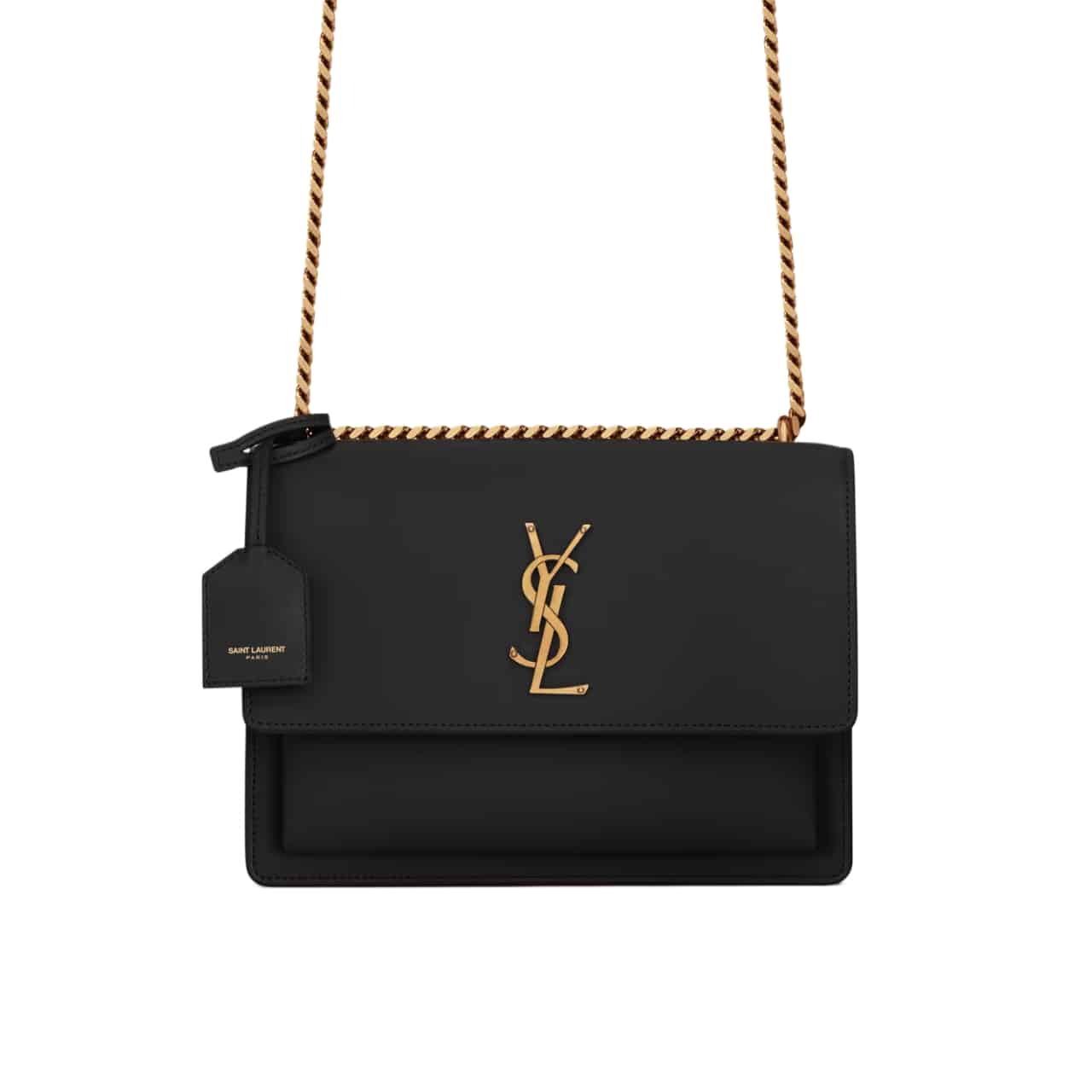 SAINT LAURENT SUNSET MEDIUM CHAIN BAG IN SMOOTH LEATHER 22CM 442906D420W1000