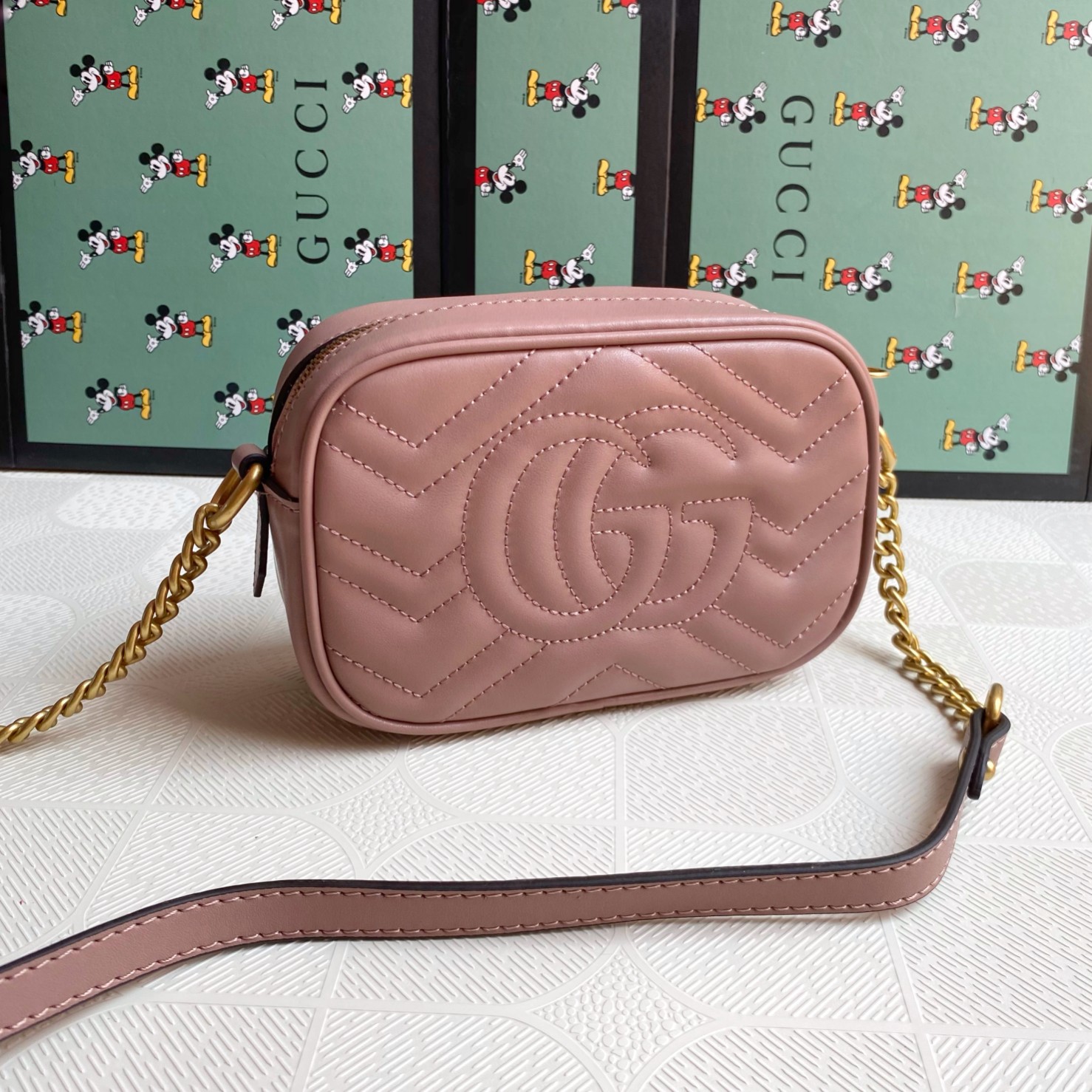 GUCCI GG MARMONT SMALL SHOULDER BAG PINK 24CM 447632 DTD1T 5729 GUCCI - Image 5