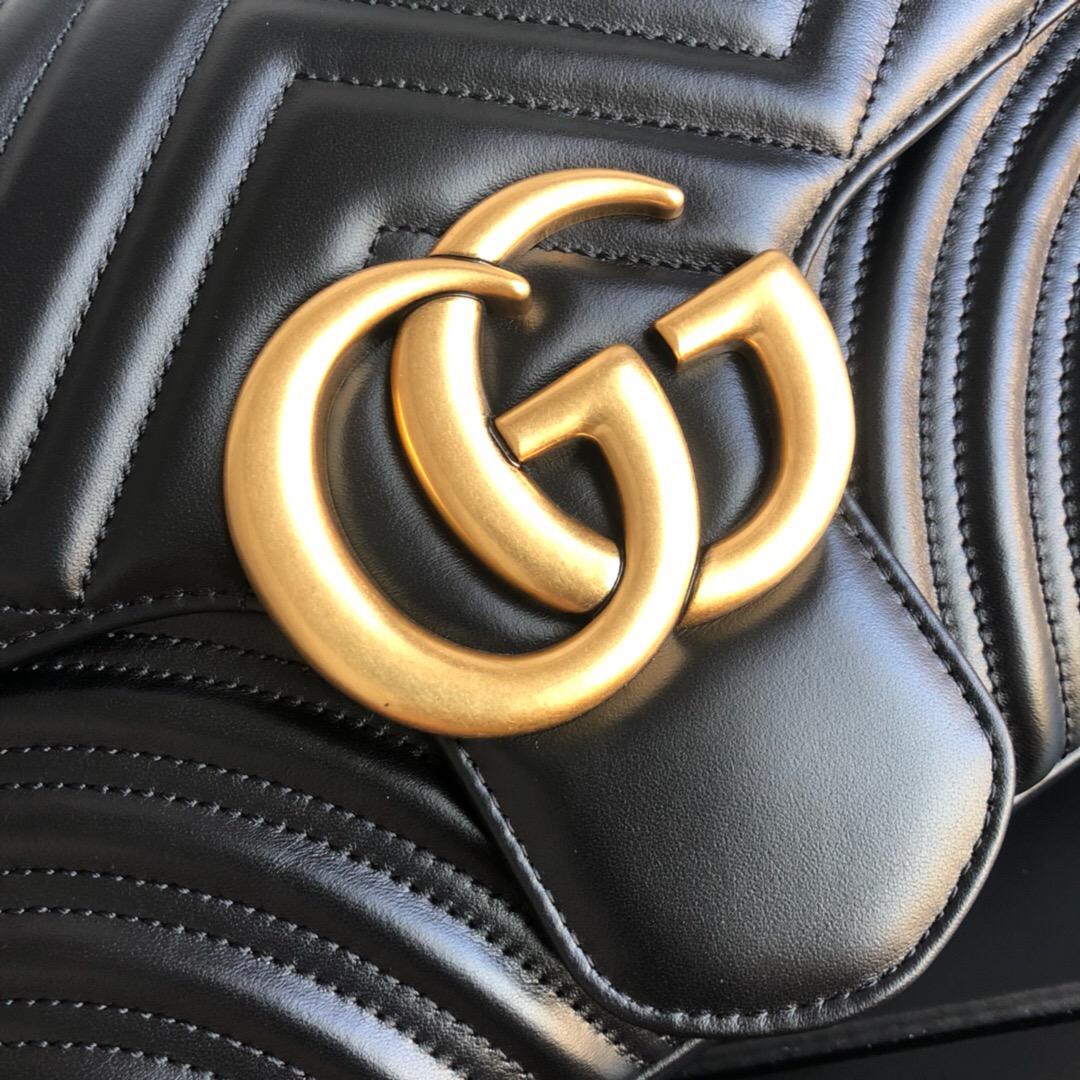 GUCCI MARMONT MEDIUM MATELASSÉ SHOULDER BAG 31CM 443496 DTDIT 1000 - Image 5
