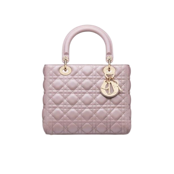 DIOR MEDIUM LADY LIGHT PINK CANNAGE M0565OBDU_M15P 24CM
