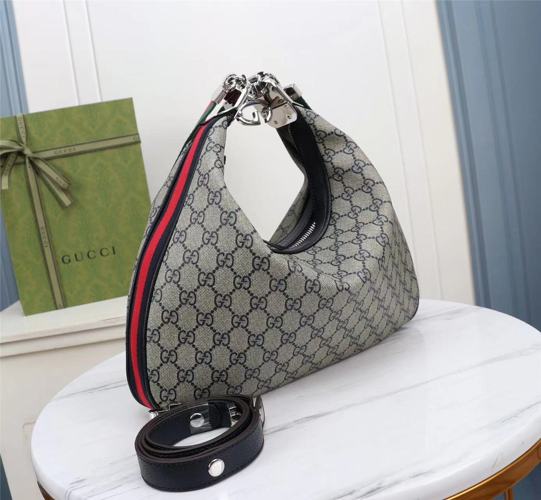 GUCCI GG ATTACHE LARGE SHOULDER BAG BEIGE 35CM 702823 96GRN 4082 - Image 2