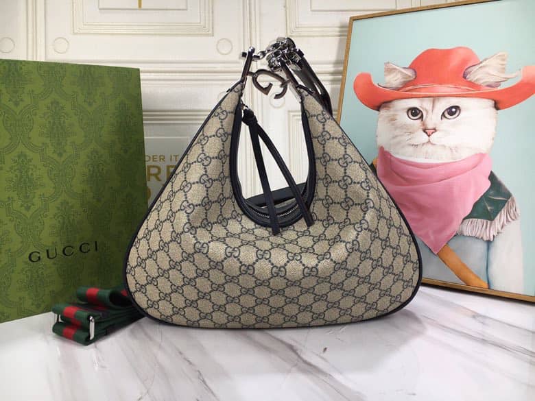 GUCCI GG ATTACHE LARGE SHOULDER BAG BEIGE 35CM 702823 96GRN 4082 - Image 4