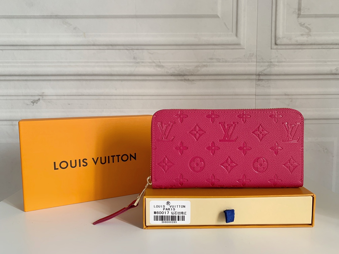 LOUIS VUITTON ZIPPY WALLET MONOGRAM DARK PINK 19CM M61864 - Image 9