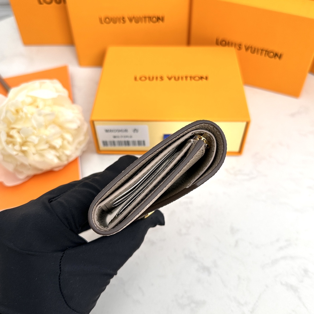 LOUIS VUITTON VICTORINE WALLET BLACK AND BEIGE 12CM M80968 - Image 10