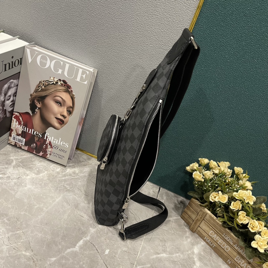 LOUIS VUITTON DUO SLING BAG CARO BLACK 42CM M30936 - Image 3