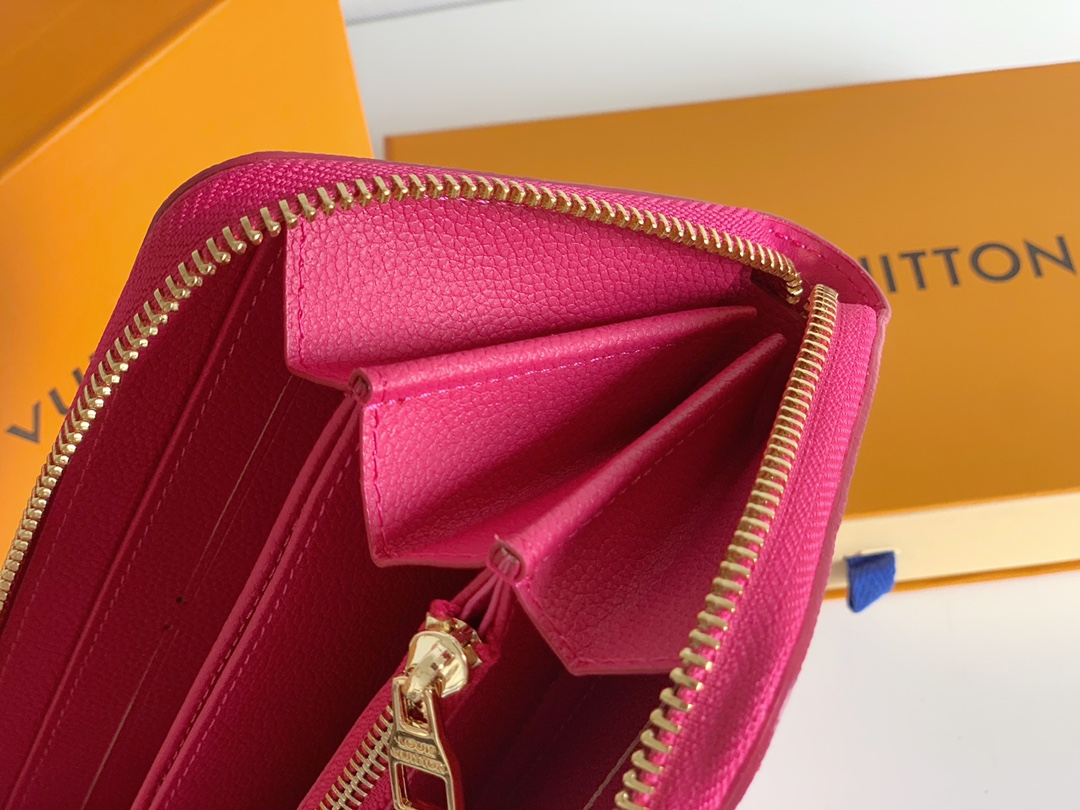 LOUIS VUITTON ZIPPY WALLET MONOGRAM DARK PINK 19CM M61864 - Image 4