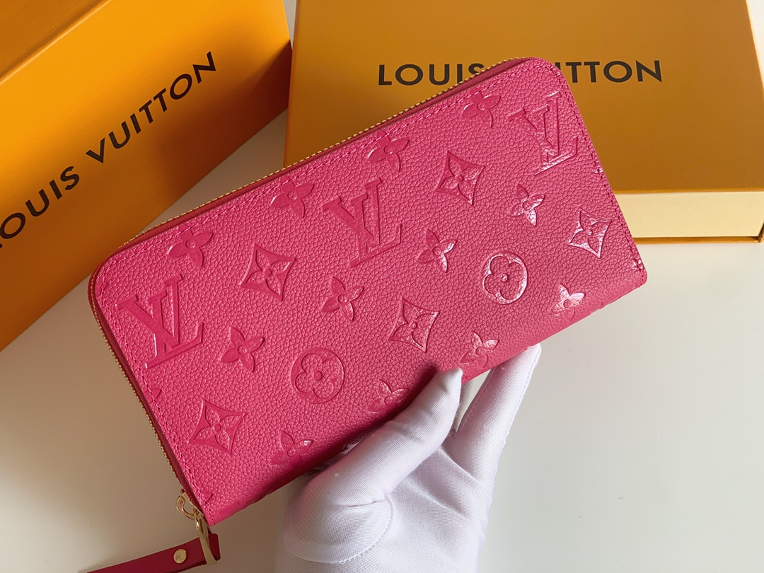 LOUIS VUITTON ZIPPY WALLET MONOGRAM DARK PINK 19CM M61864 - Image 6