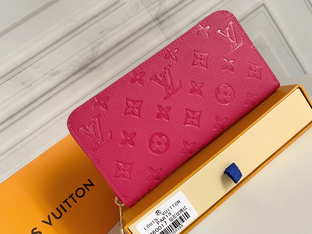 LOUIS VUITTON ZIPPY WALLET MONOGRAM DARK PINK 19CM M61864 - Image 7