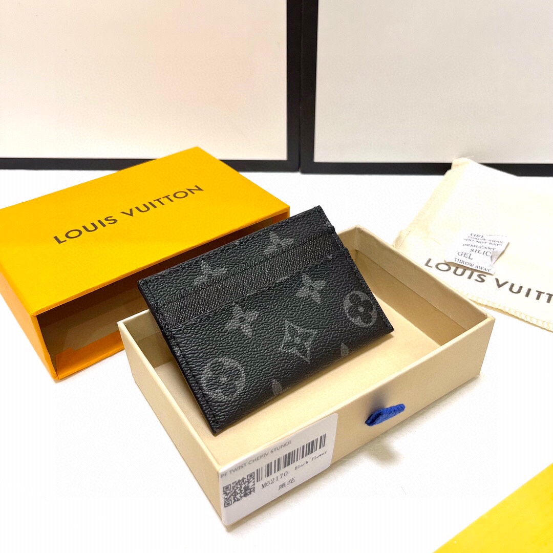 LOUIS VUITTON CARD HOLDER MONOGRAM ECLIPSE 9CM M62170 - Image 8