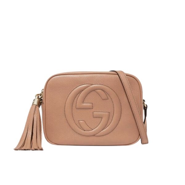 GUCCI SOHO SMALL LEATHER DISCO BAG PINK 308364 A7M0G