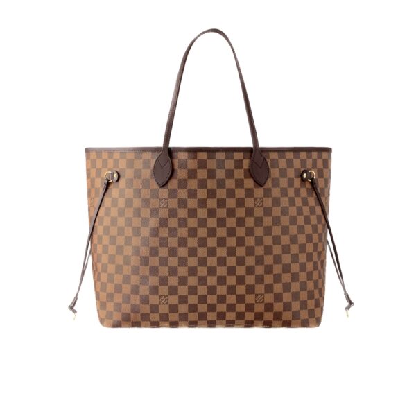 LOUIS VUITTON DAMIER EBENE NEVERFULL GM 39CM RED N41357