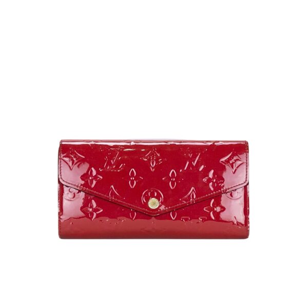 LOUIS VUITTON SARAH MONOGRAM WALLET RED 19CM