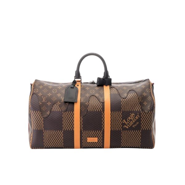 LOUIS VUITTON KEEPALL BANDOULIERE DAMIER EBENE 50CM N40360