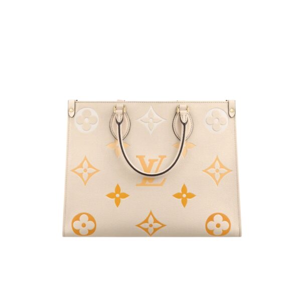 LOUIS VUITTON ON THE GO MM MONOGRAM EMPREINTE LEATHER WHITE M45717
