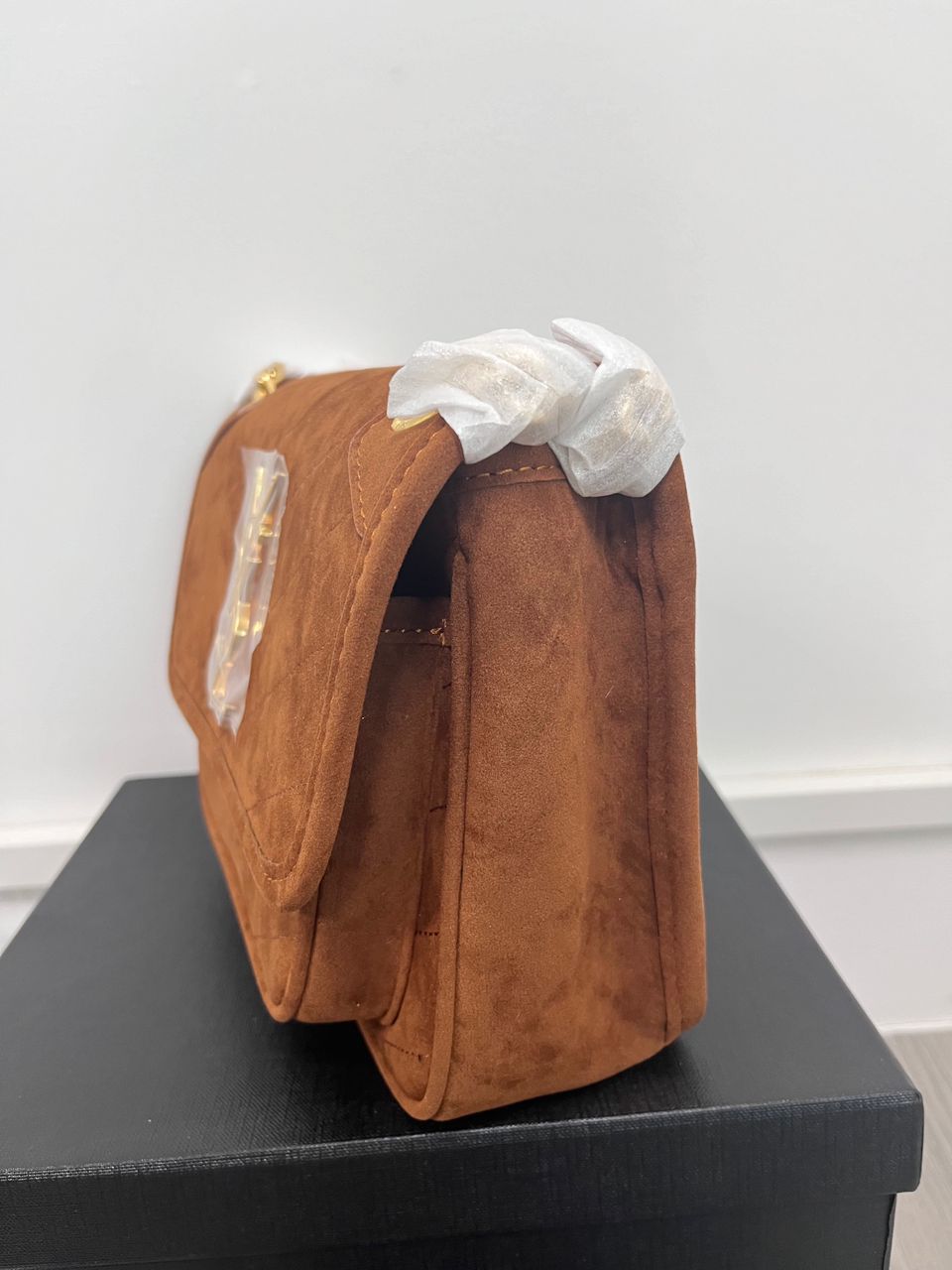 SAINT LAURENT NIKI BABY CHAIN BAG IN SUEDE BROWN 6237483 - Image 4