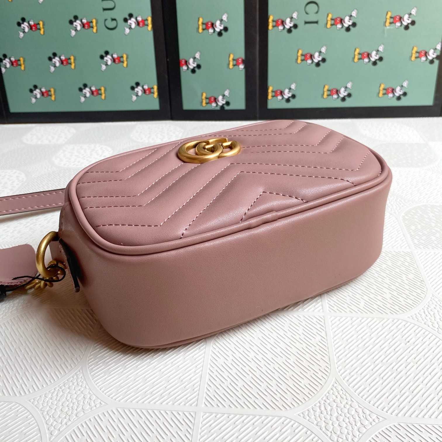 GUCCI GG MARMONT SMALL SHOULDER BAG PINK 24CM 447632 DTD1T 5729 GUCCI - Image 4
