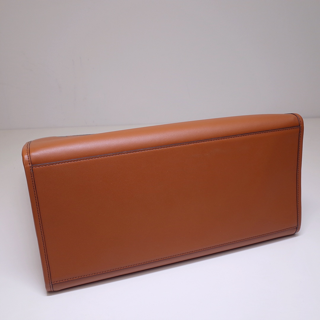 FENDI SUNSHINE LARGE BROWN LEATHER SHOPPER 40CM 8BH372ABVLF0PWZ - Image 4