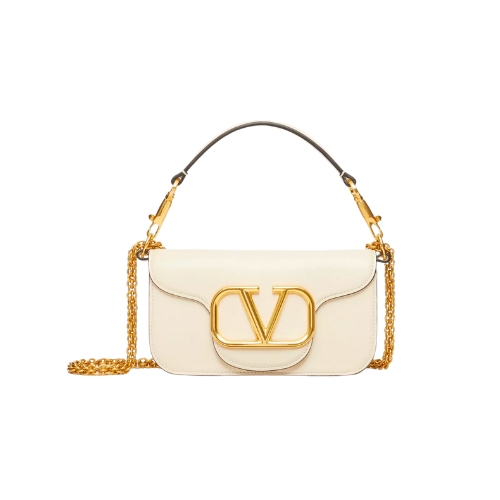 VALENTINO LOCÒ SMALL SHOULDER BAG IN WHITE 1W2B0K53ZXLI16