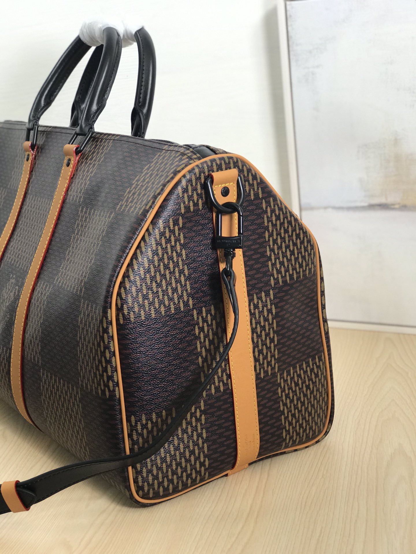 LOUIS VUITTON KEEPALL BANDOULIERE DAMIER EBENE 50CM N40360 - Image 2