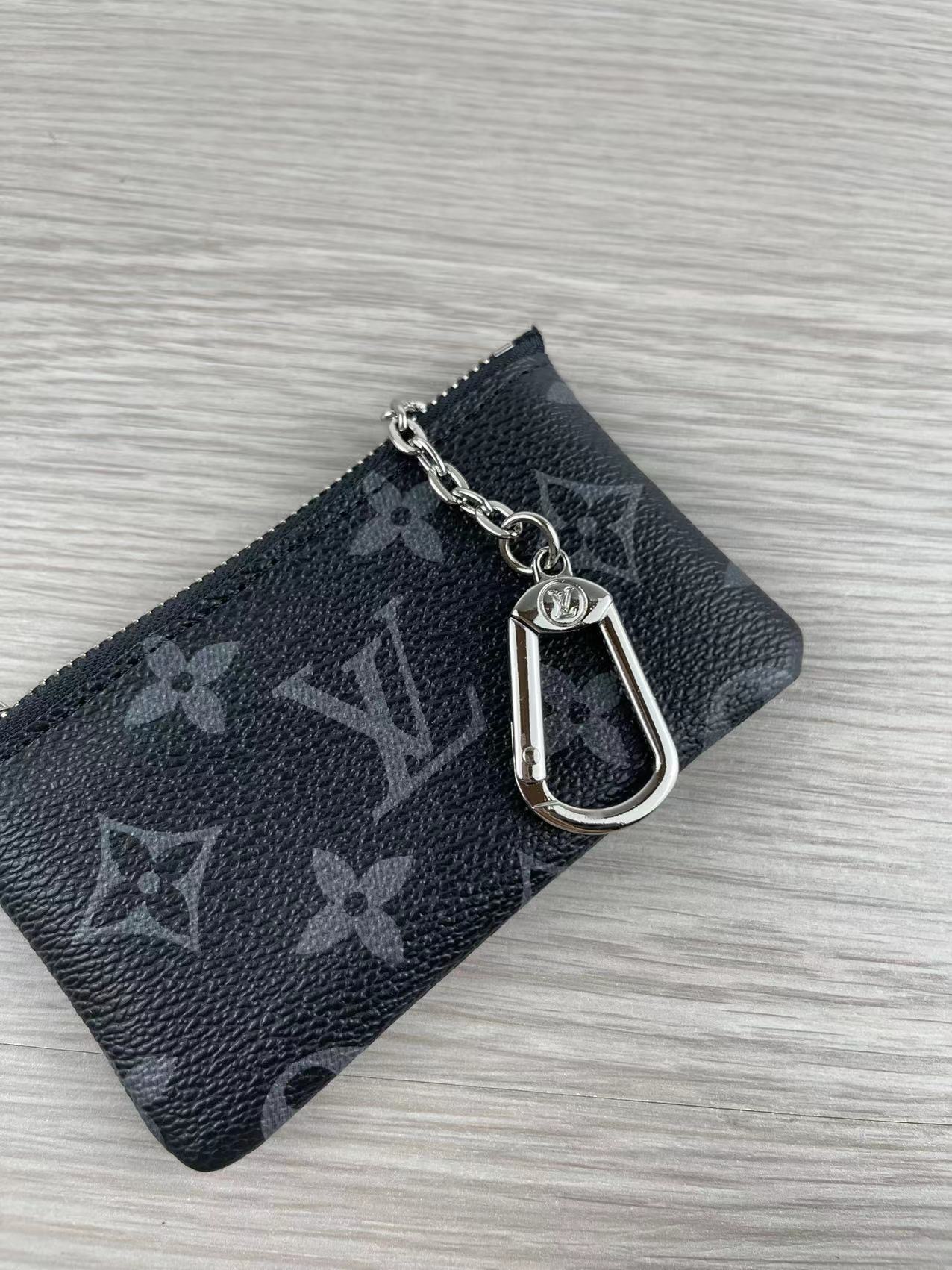 LOUIS VUITTON MONOGRAM KEY POUCH BLACK M62650 - Image 6