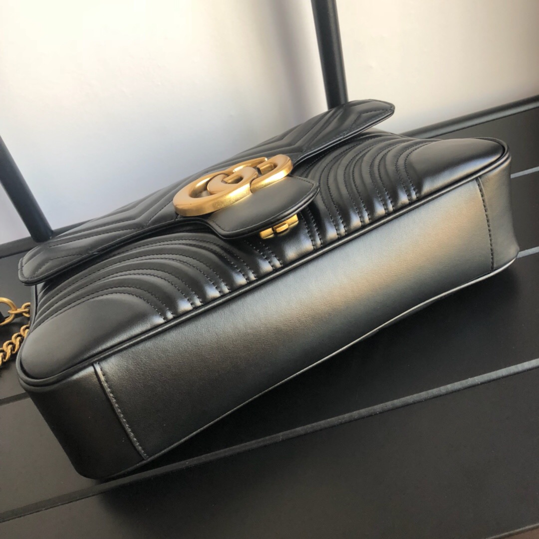 GUCCI MARMONT MEDIUM MATELASSÉ SHOULDER BAG 31CM 443496 DTDIT 1000 - Image 4