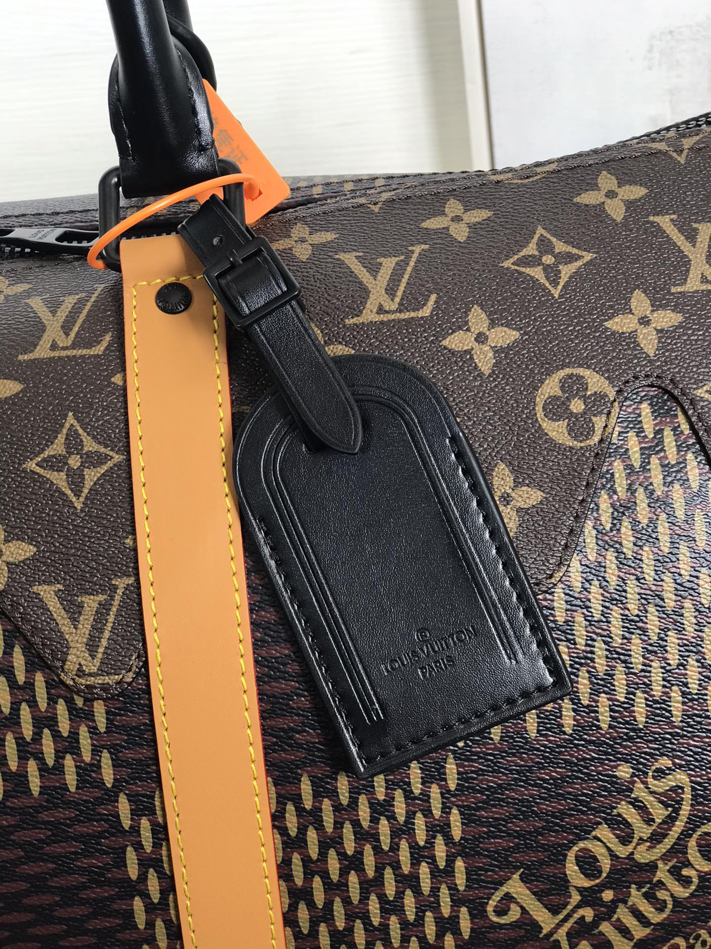 LOUIS VUITTON KEEPALL BANDOULIERE DAMIER EBENE 50CM N40360 - Image 5