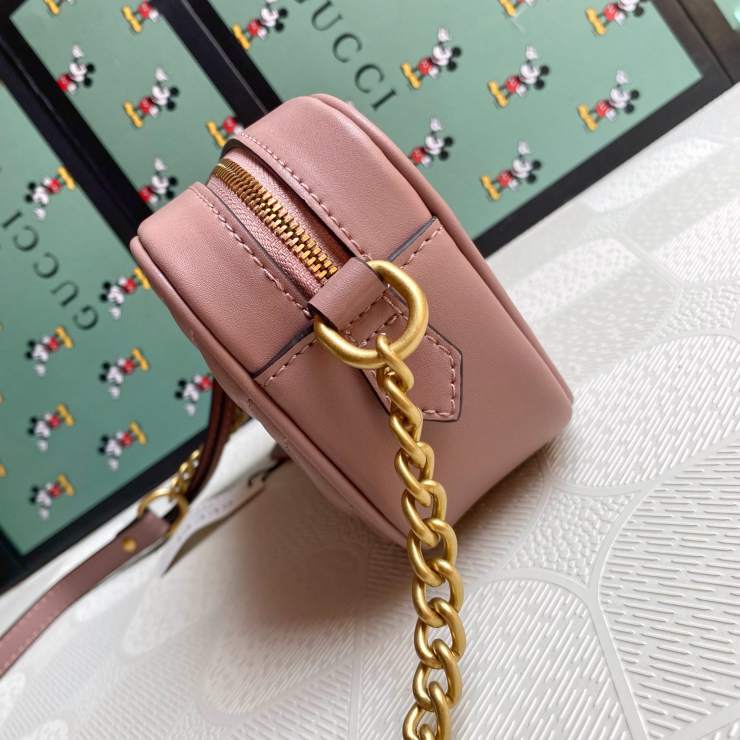 GUCCI GG MARMONT SMALL SHOULDER BAG PINK 24CM 447632 DTD1T 5729 GUCCI - Image 3