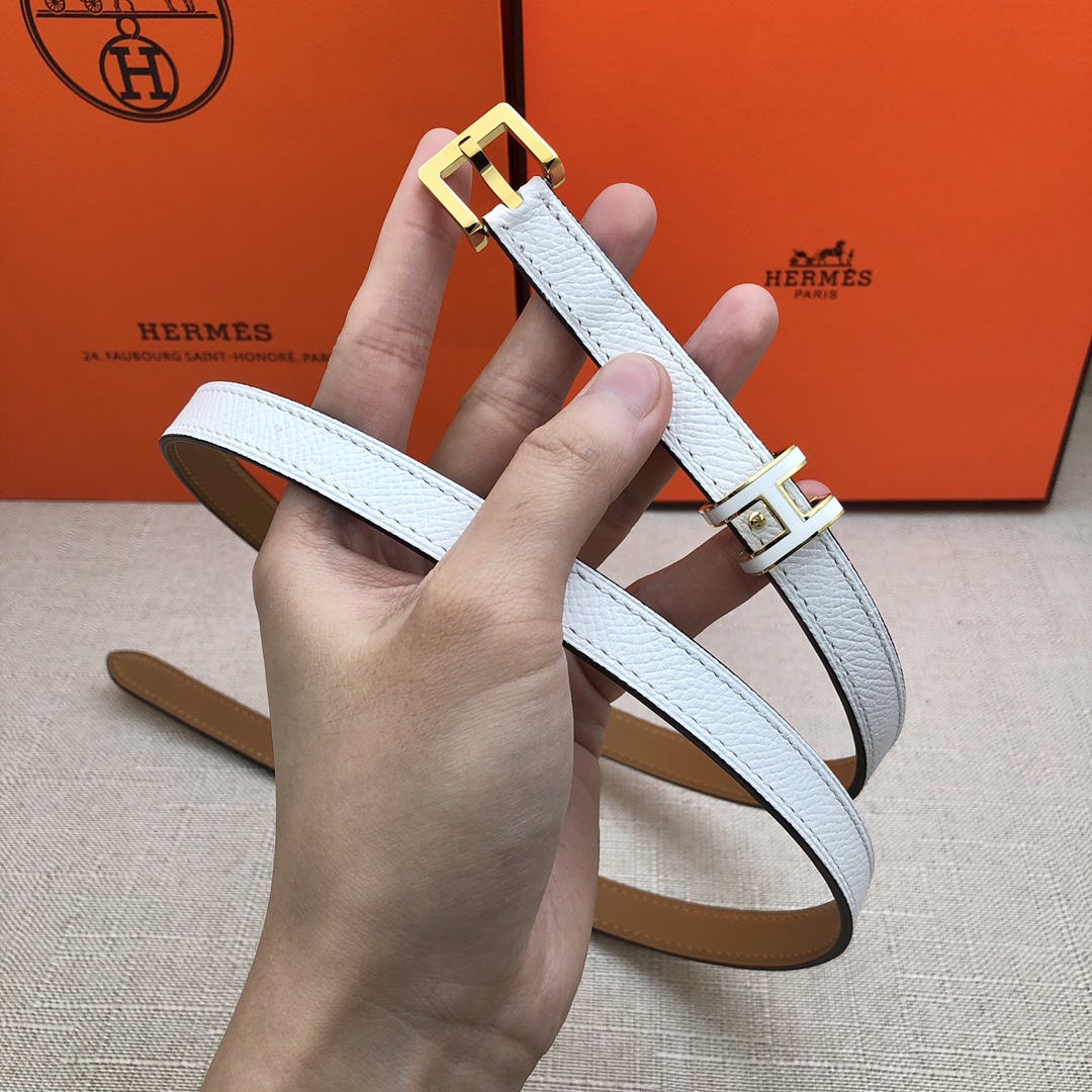 HERMES LEATHER BELTS POP H WHITE 15MM - Image 3