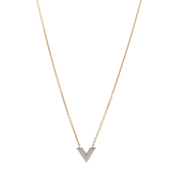 LOUIS VUITTON CRYSTAL ESSENTIAL V NECKLACE M68033
