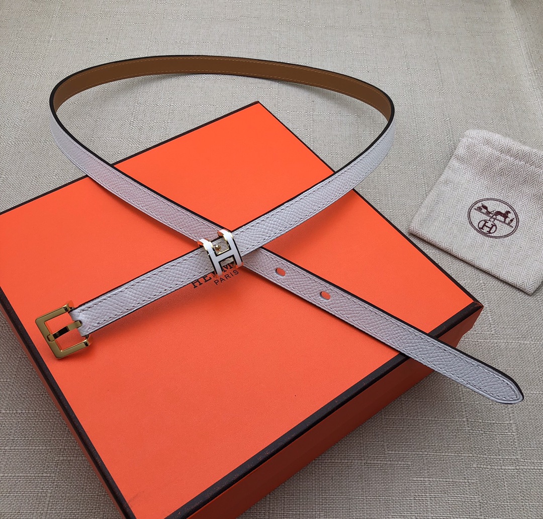 HERMES LEATHER BELTS POP H WHITE 15MM - Image 4