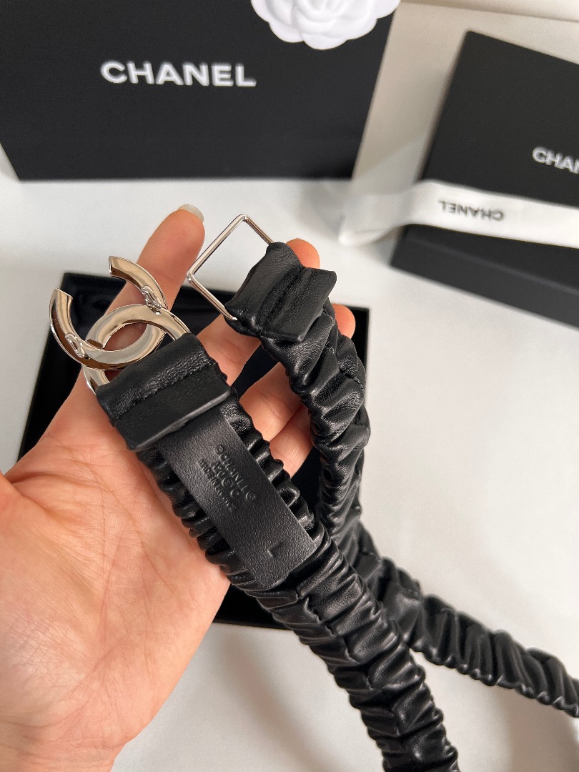 CHANEL CC SILVER BELT 30MM - Image 3