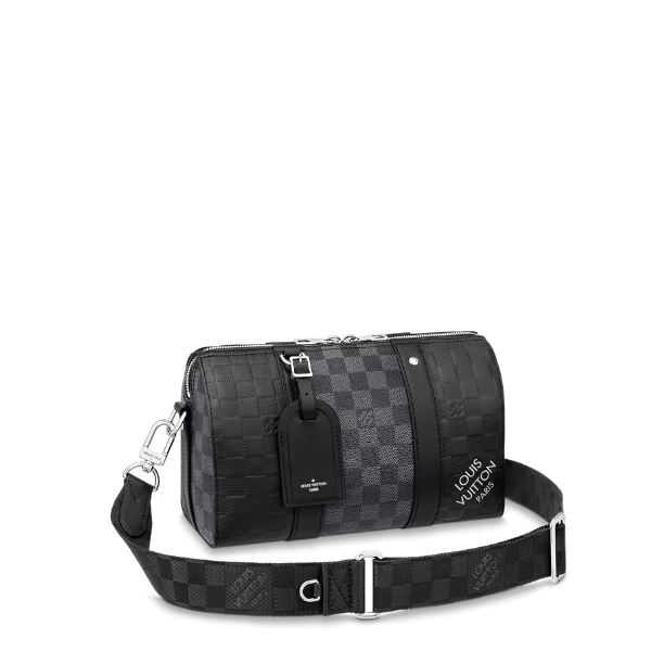 LOUIS VUITTON CITY KEEPALL BLACK GRAPHITE 27CM N40452