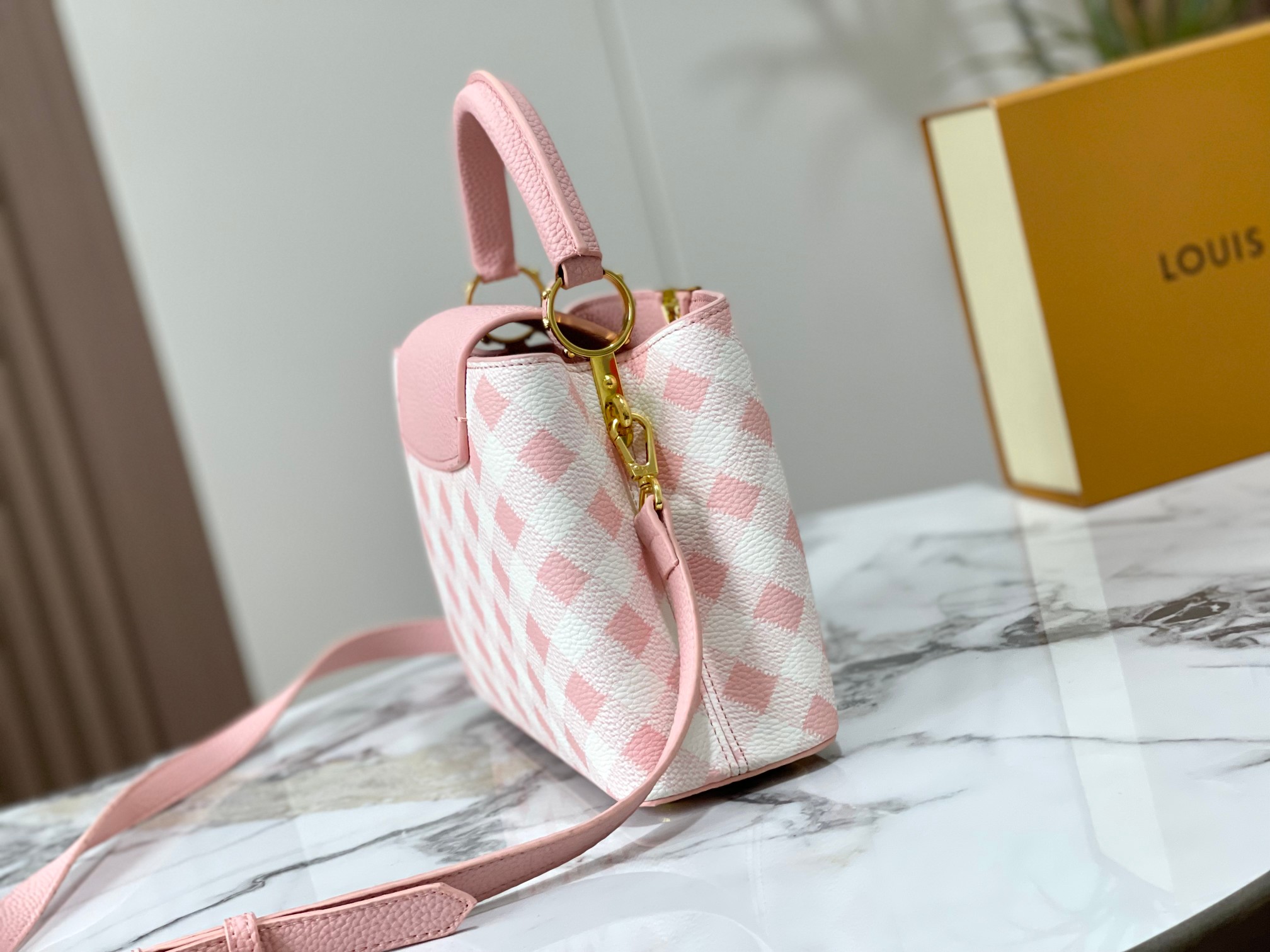 LOUIS VUITTON CAPUCINES BB PINK 27CM M20717 - Image 8