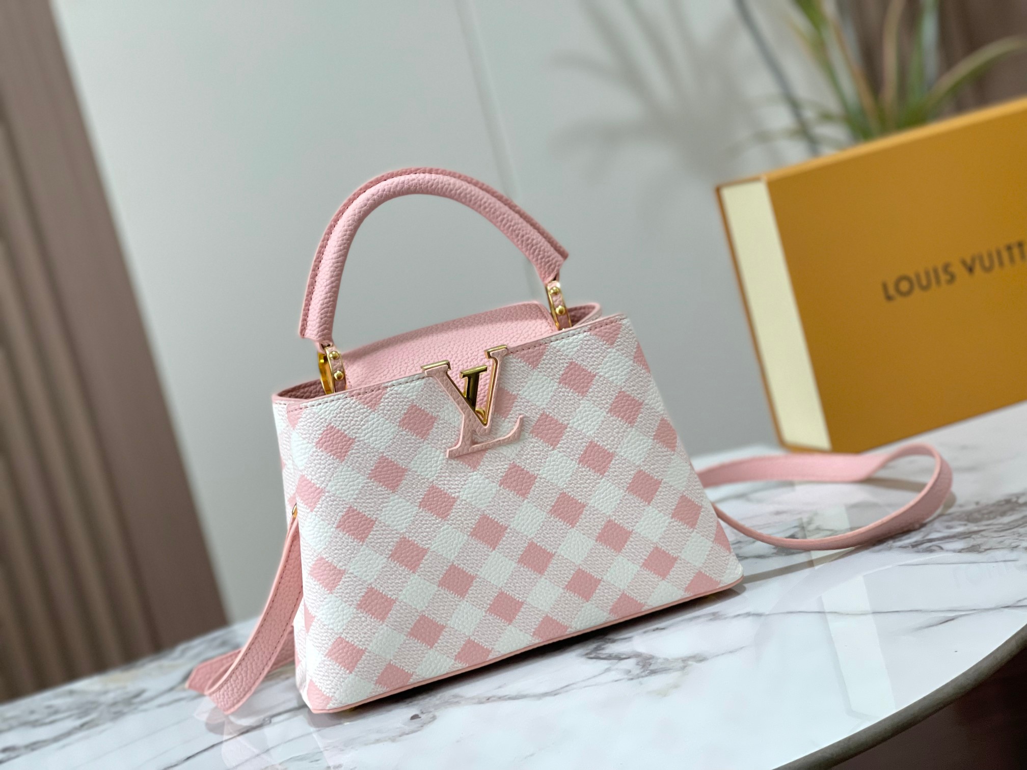 LOUIS VUITTON CAPUCINES BB PINK 27CM M20717 - Image 9