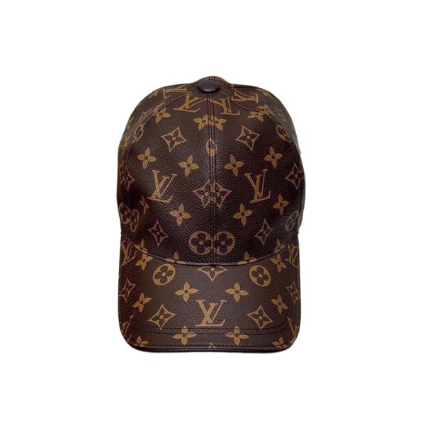 LOUIS VUITTON MONOGRAM COATED CANVAS CAP BROWN