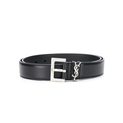 SAINT LAURENT CASSANDRE BELT WITH SQUARE BUCKLE IN SMOOTH LEATHER 634437BOO0E1000