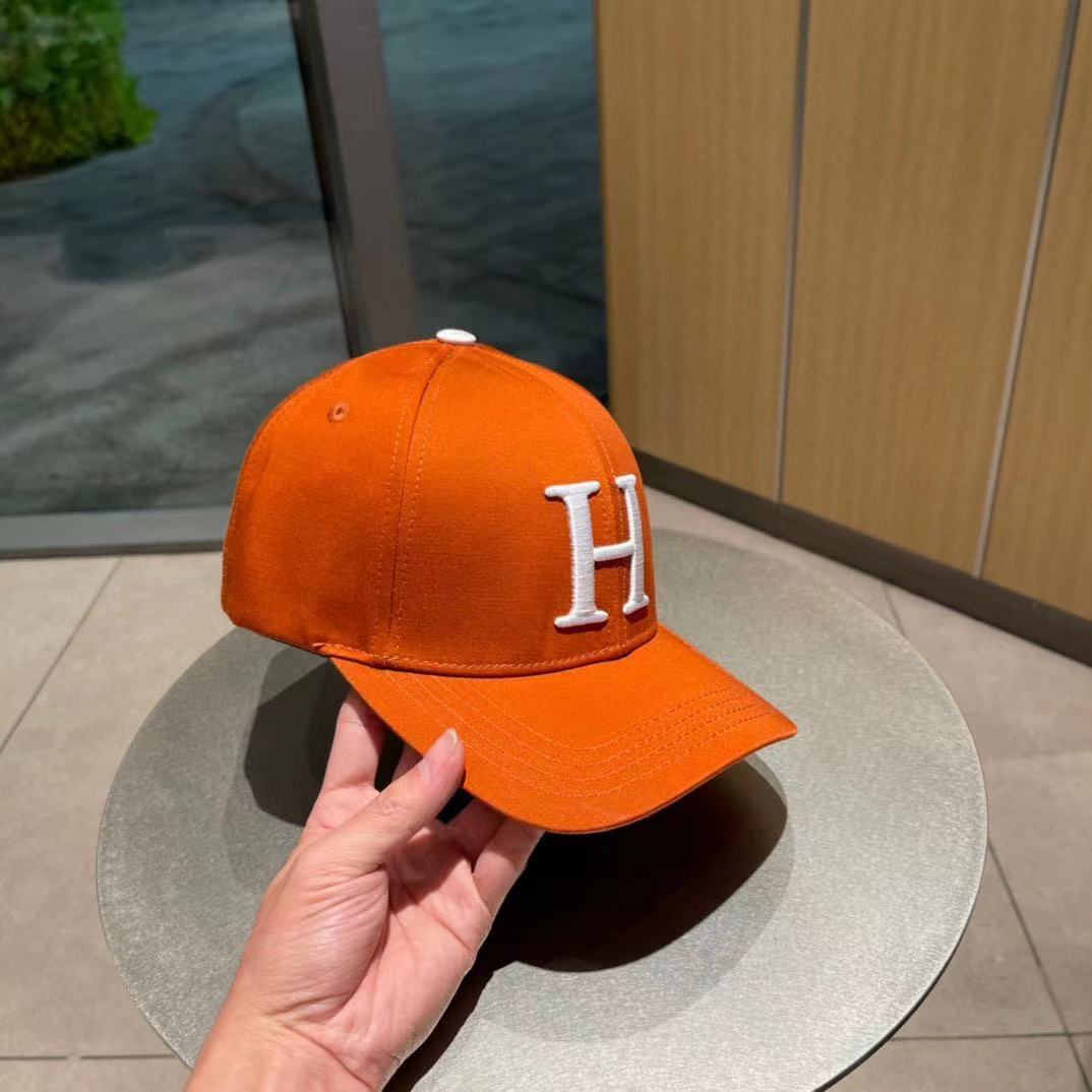 HERMES NEW CARRIAGE BASEBALL CAP ORANGE - Image 4