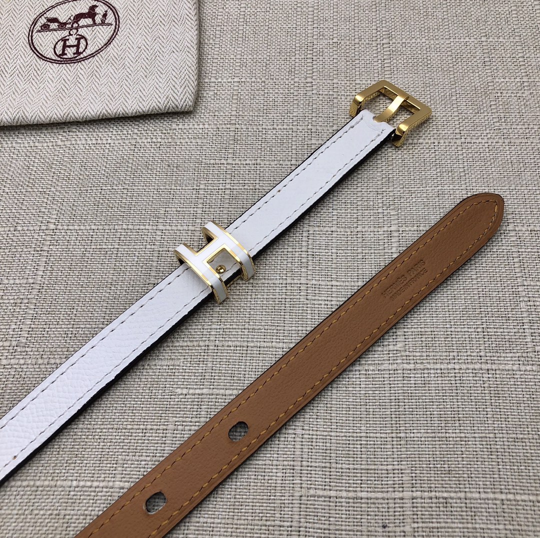HERMES LEATHER BELTS POP H WHITE 15MM - Image 5