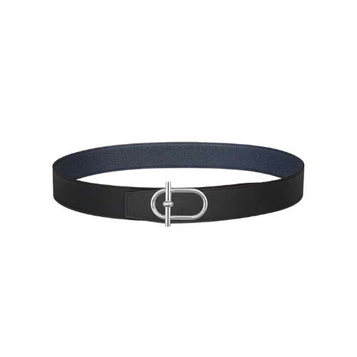 HERMES REVERSIBLE LEATHER BELT NAVY 38MM