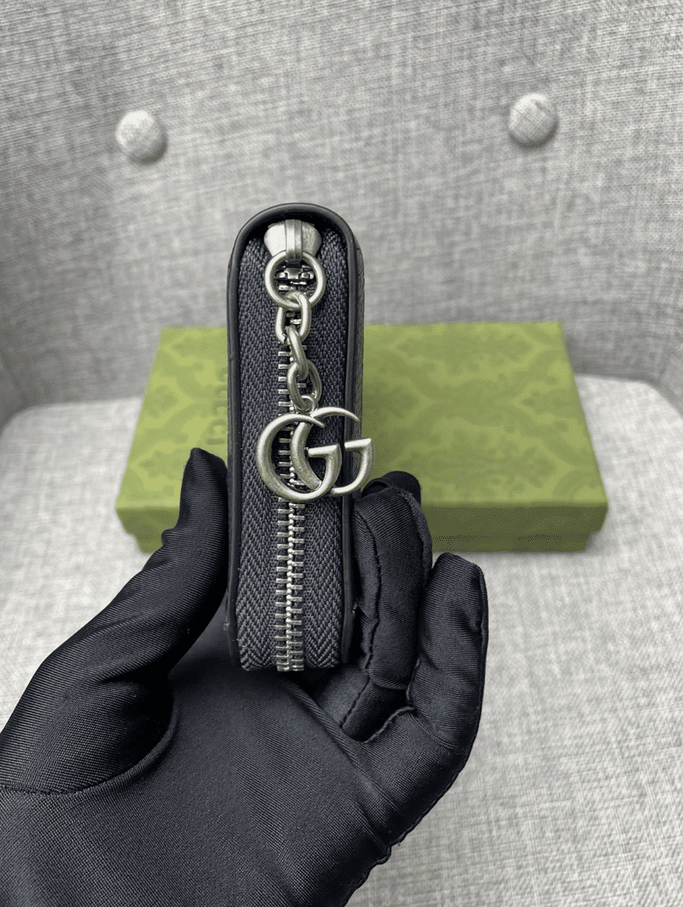 GUCCI OPHIDIA ZIP AROUND WALLET 19.5CM BLACK 52315496IWN - Image 7