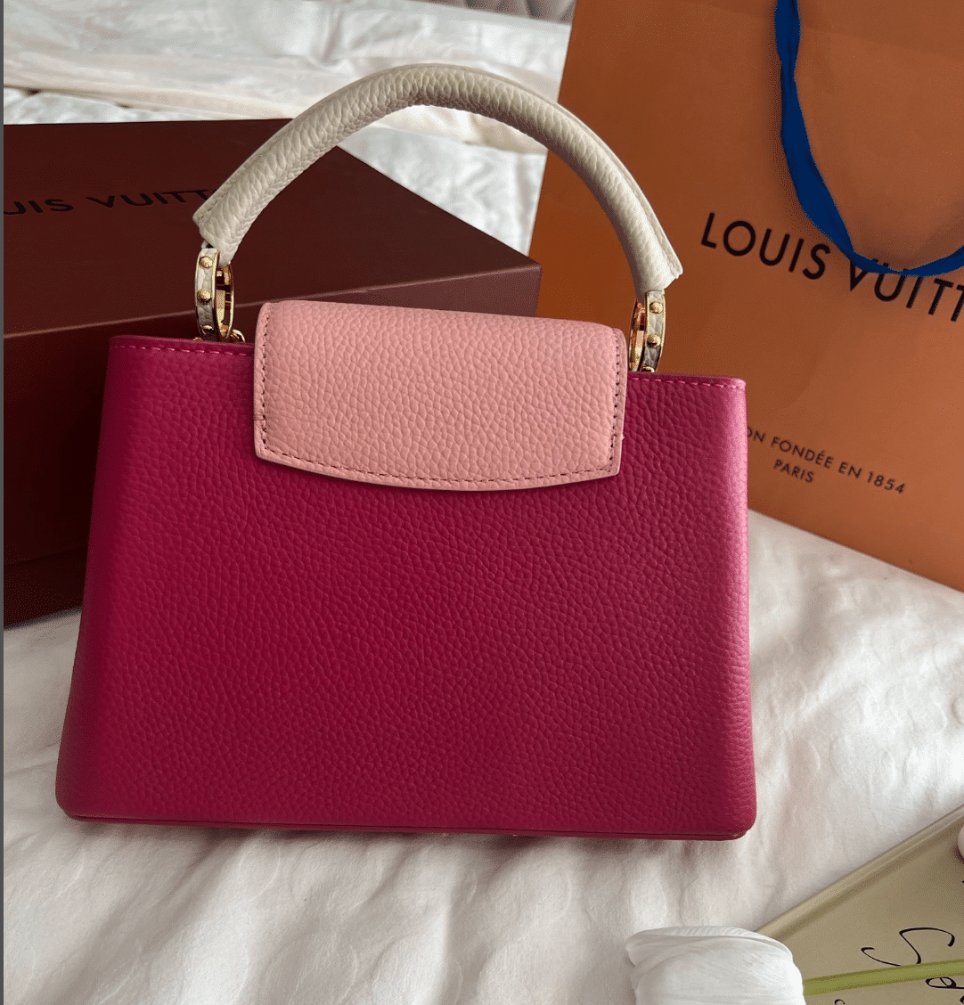 LOUIS VUITTON CAPUCINES TAURILLON DARK PINK 27CM M20845 - Image 10