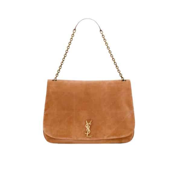 SAINT LAURENT JAMIE 4.3 IN SUEDE BROWN 41CM 7424311U8P72102