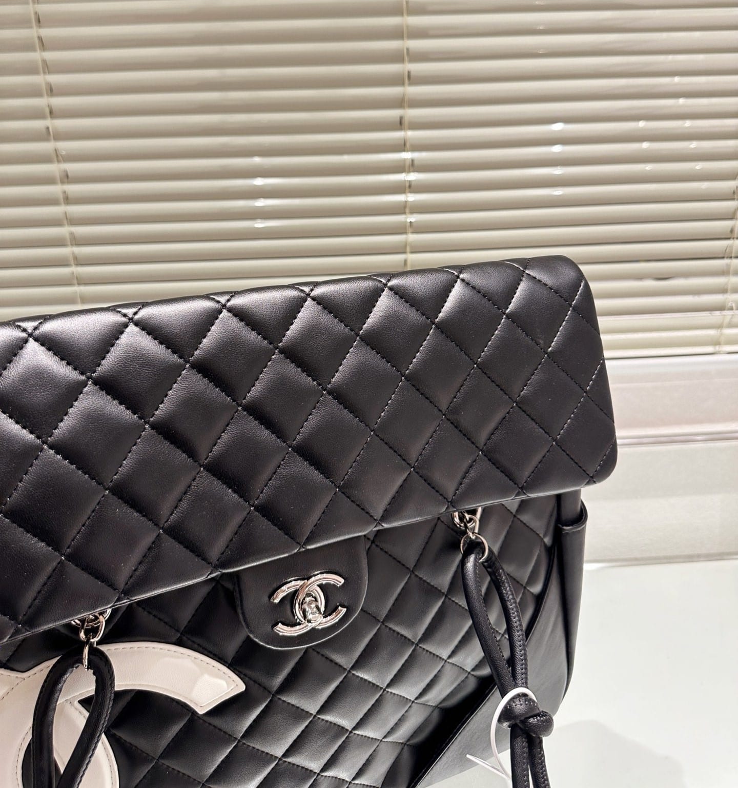 CHANEL CAMBON FLAP TOTE QUILTED LEATHER BLACK 36CM - Image 4