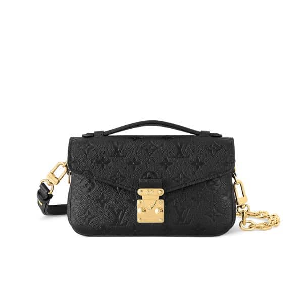 LOUIS VUITTON POCHETTE MÉTIS EAST WEST BAG BLACK 21CM M46595