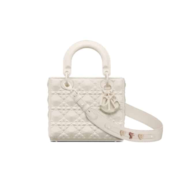 DIOR LADY MY ABCDIOR BLUSH BAG WHITE 20CM