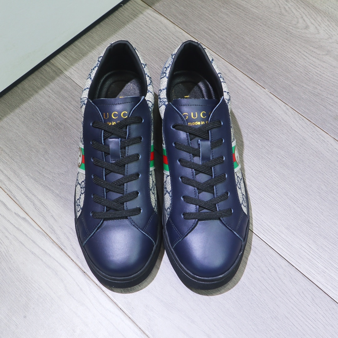 GUCCI GG SUPREME NAVY BLUE SNEAKER GG WITH WEB - Image 7