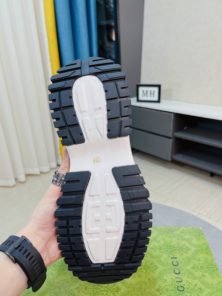 GUCCI GC RHYTHON LEATHER SNEAKER BLACK - Image 8