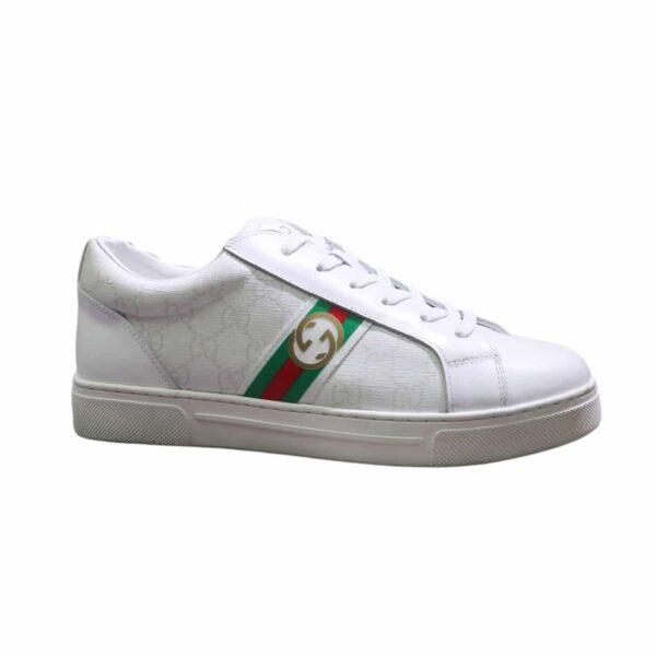 GUCCI GG SUPREME WHITE SNEAKER GG WITH WEB